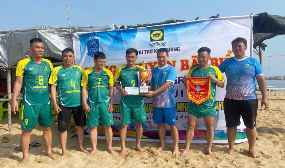 Phường Phú Lâm giành giải nhất Giải Bóng chuyền bãi biển Cúp Agrilong