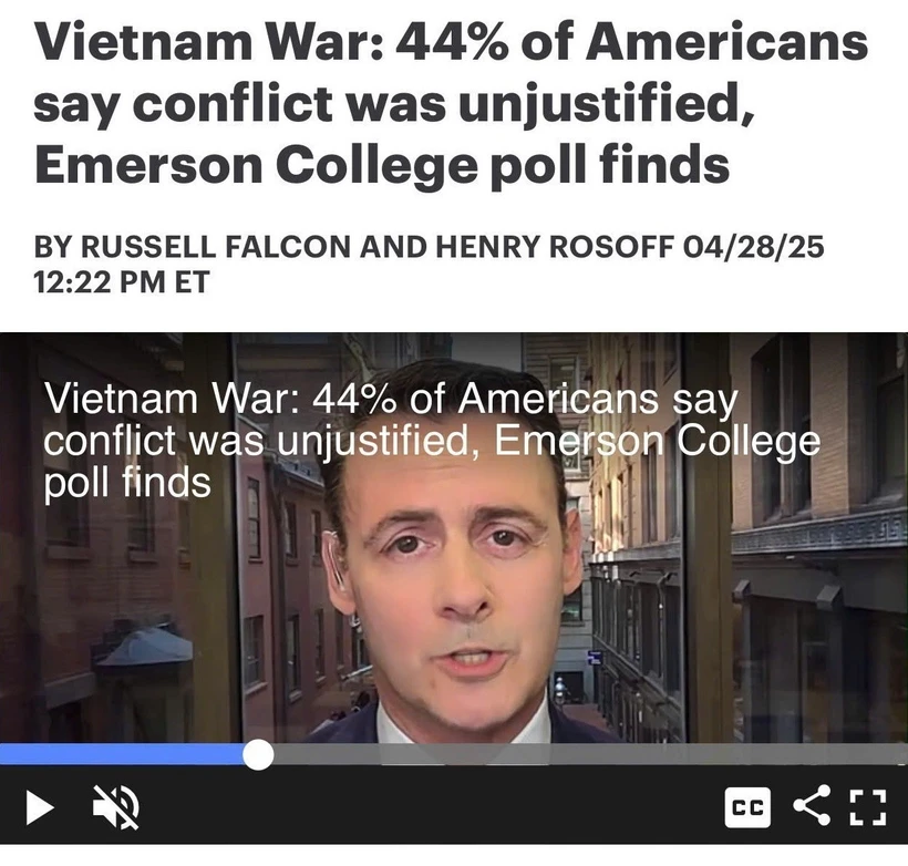 Dư luận Mỹ: Chiến tranh Việt Nam là cuộc xung đột phi lý nhất của thế kỷ trước