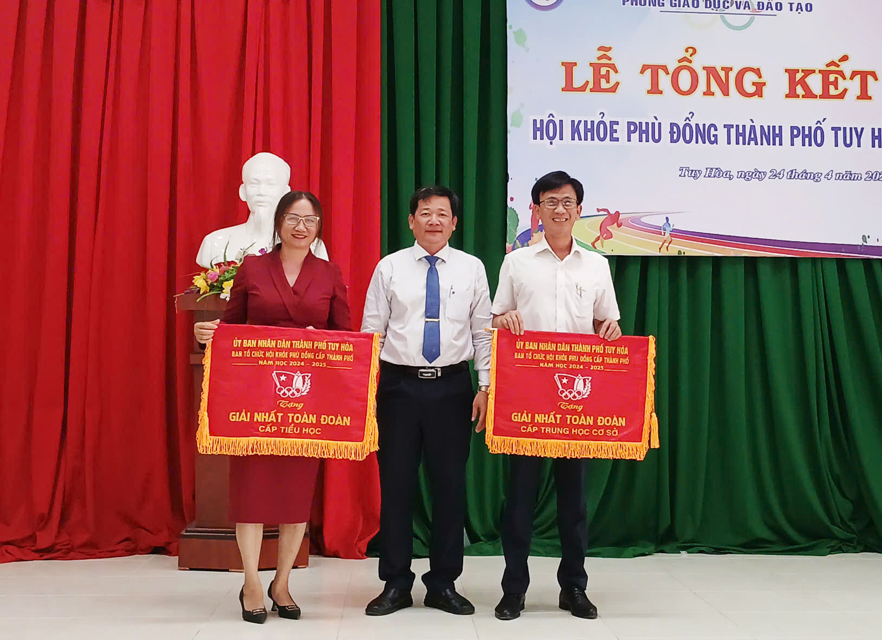 HỘI KHỎE PHÙ ĐỔNG TP TUY HÒA NĂM HỌC 2024-2025:: Trường THCS Lương Thế Vinh và Trường tiểu học Trưng Vương đoạt giải nhất toàn đoàn