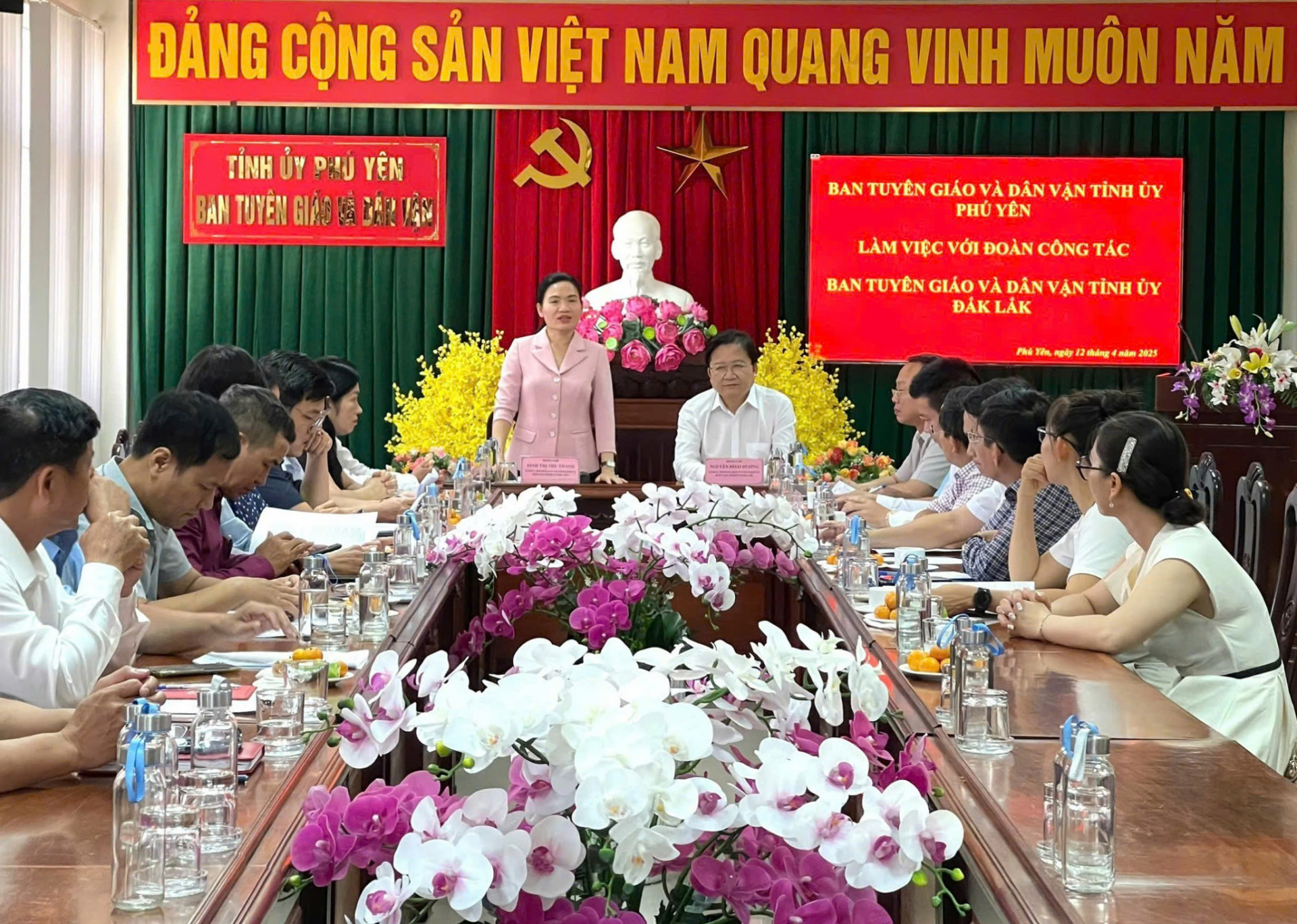 Ban Tuyên giáo và Dân vận Tỉnh ủy Phú Yên làm việc với Ban Tuyên giáo và Dân vận Tỉnh ủy Đắk Lắk