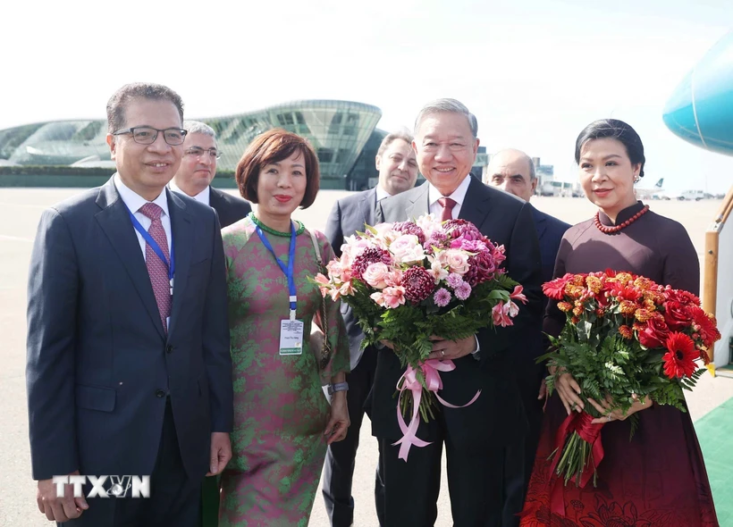 Tổng Bí thư Tô Lâm và phu nhân bắt đầu thăm cấp Nhà nước Cộng hòa Azerbaijan