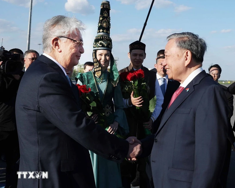 Tổng Bí thư Tô Lâm và phu nhân bắt đầu thăm cấp Nhà nước Cộng hòa Kazakhstan