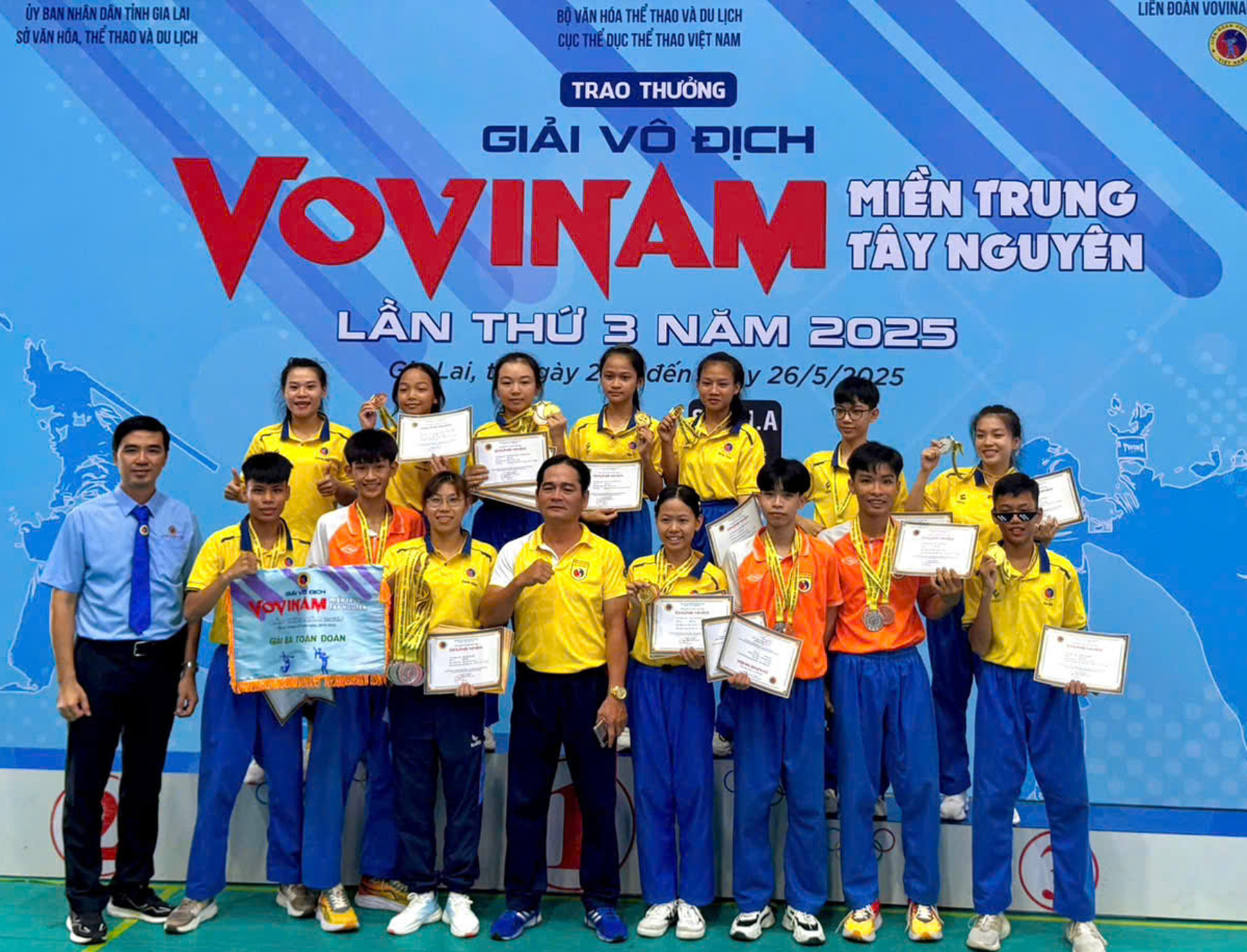 GIẢI VÔ ĐỊCH VOVINAM MIỀN TRUNG - TÂY NGUYÊN LẦN THỨ V NĂM 2025: Phú Yên đoạt vị trí thứ 3 toàn đoàn