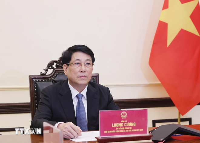 Chủ tịch nước Lương Cường điện đàm với Tổng thống Hàn Quốc Lee Jae Myung